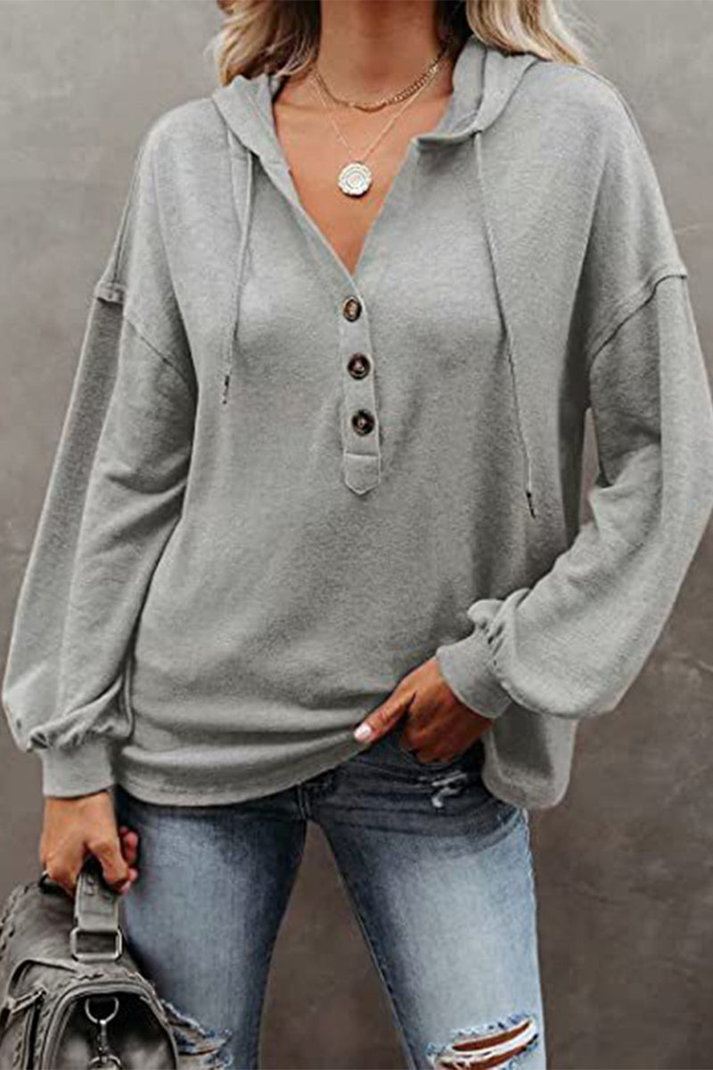Frenulum V Neck Hoodies(8 Colors)