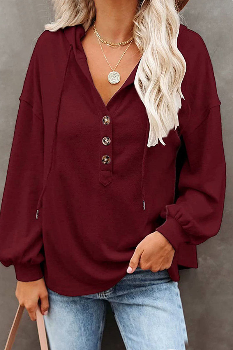 Frenulum V Neck Hoodies(8 Colors)