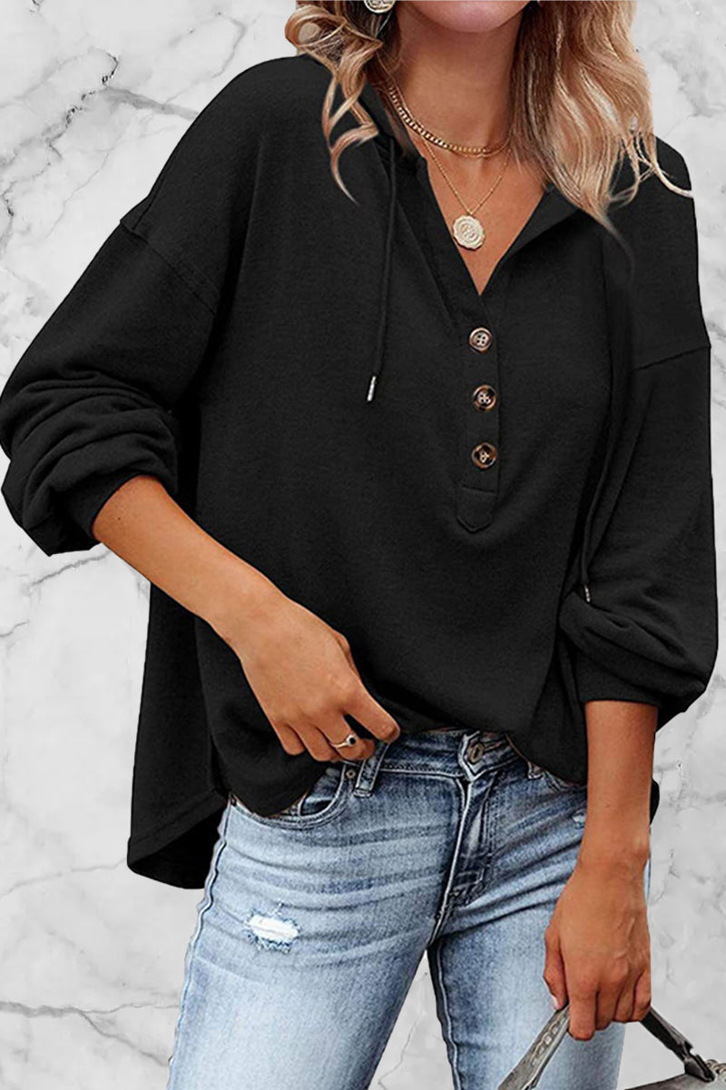 Frenulum V Neck Hoodies(8 Colors)