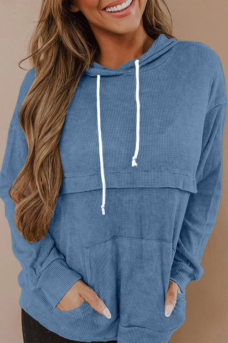 Color O Neck Hoodies(4 Colors)