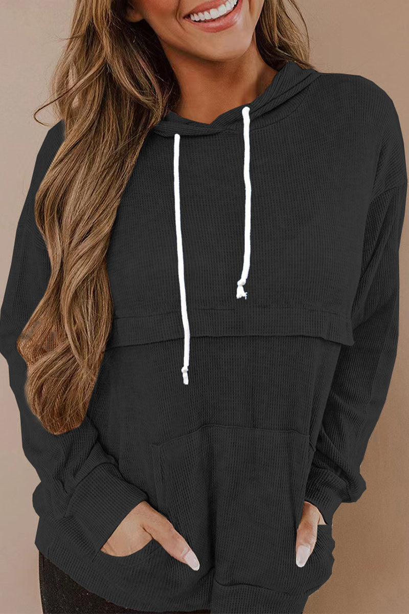 Color O Neck Hoodies(4 Colors)