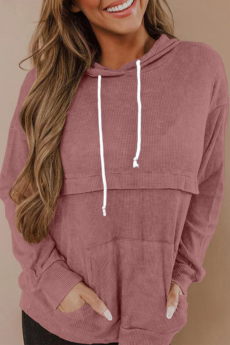 Color O Neck Hoodies(4 Colors)