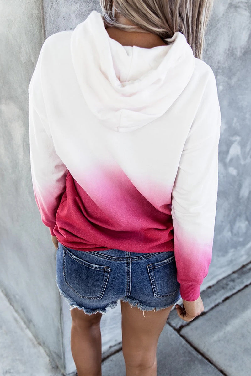 Sweet Print Pocket Hooded Collar Hoodies(3 Colors)