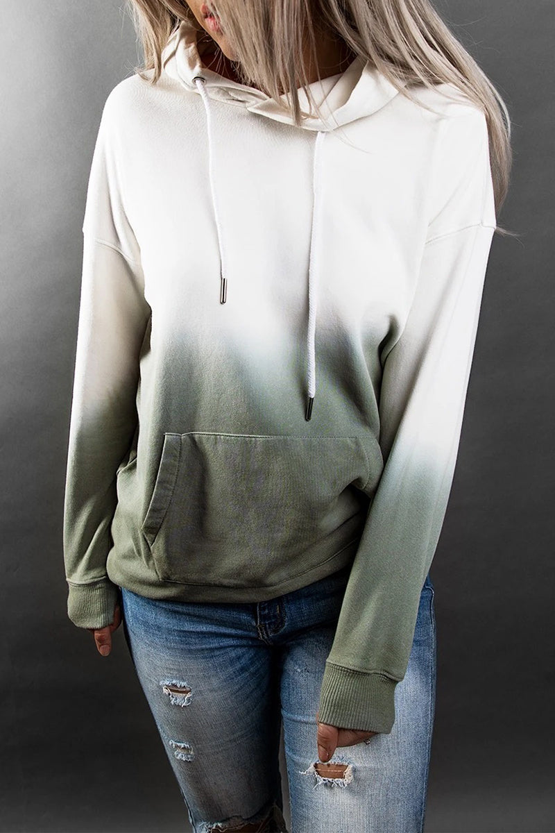 Sweet Print Pocket Hooded Collar Hoodies(3 Colors)