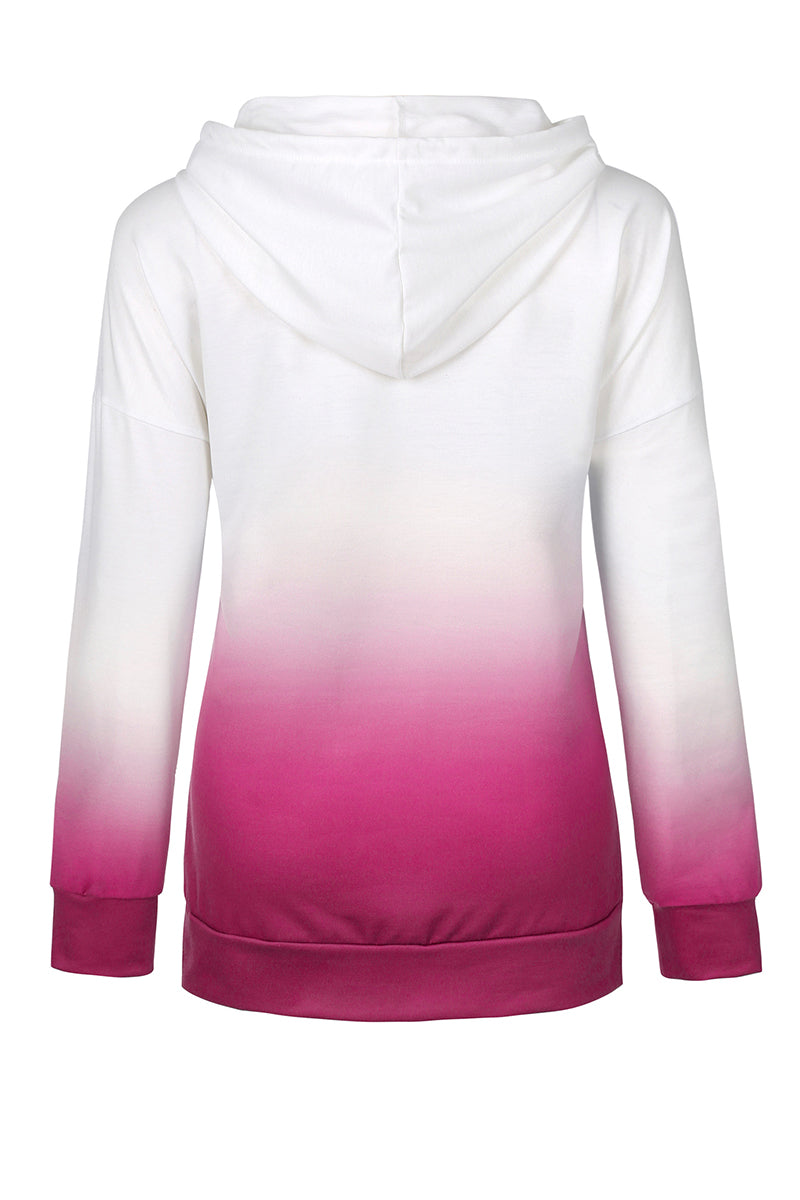 Sweet Print Pocket Hooded Collar Hoodies(3 Colors)