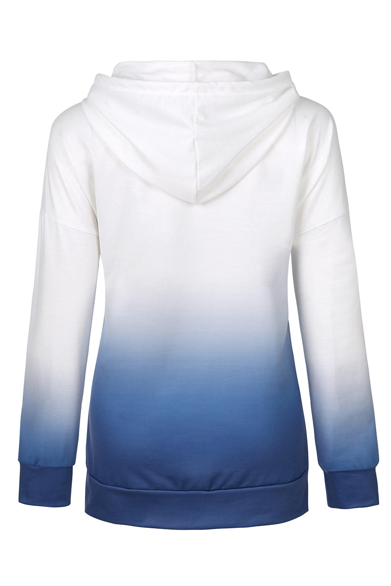 Sweet Print Pocket Hooded Collar Hoodies(3 Colors)