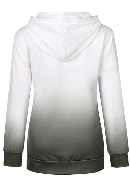 Sweet Print Pocket Hooded Collar Hoodies(3 Colors)