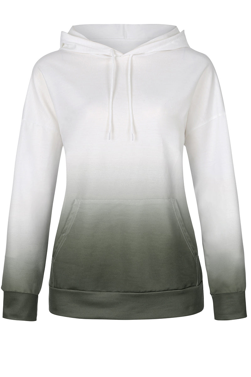 Sweet Print Pocket Hooded Collar Hoodies(3 Colors)