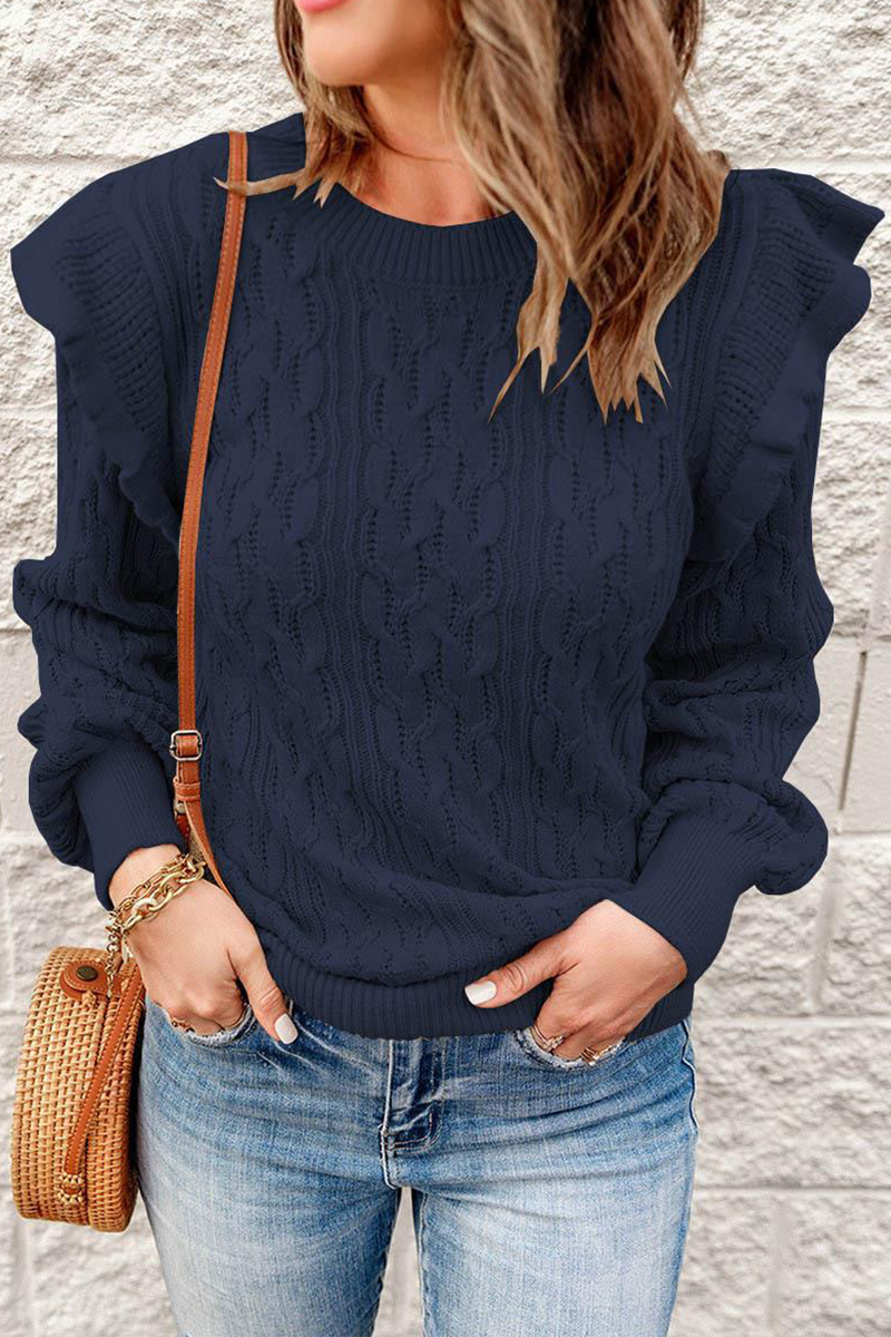 Patchwork O Neck Sweaters(8 Colors)