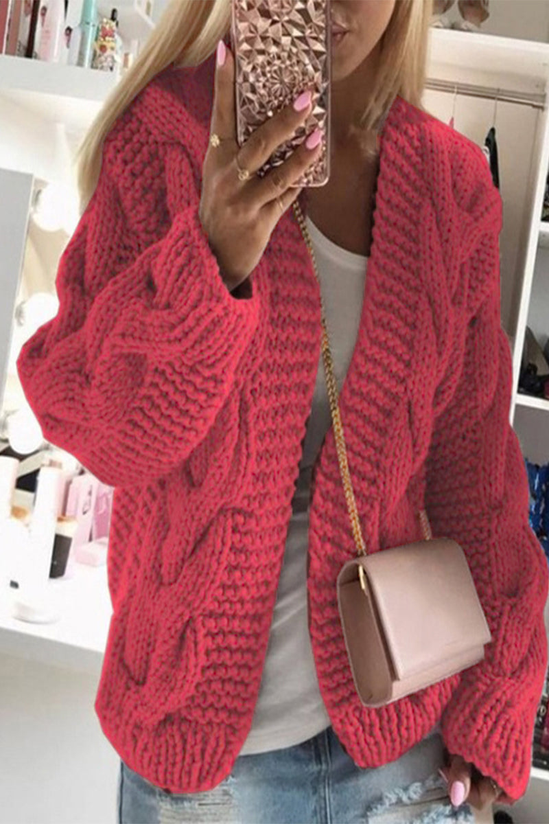 Color V Neck Sweaters(5 Colors)