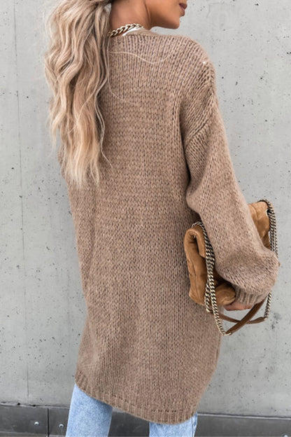 Patchwork V Neck Cardigans(4 Colors)