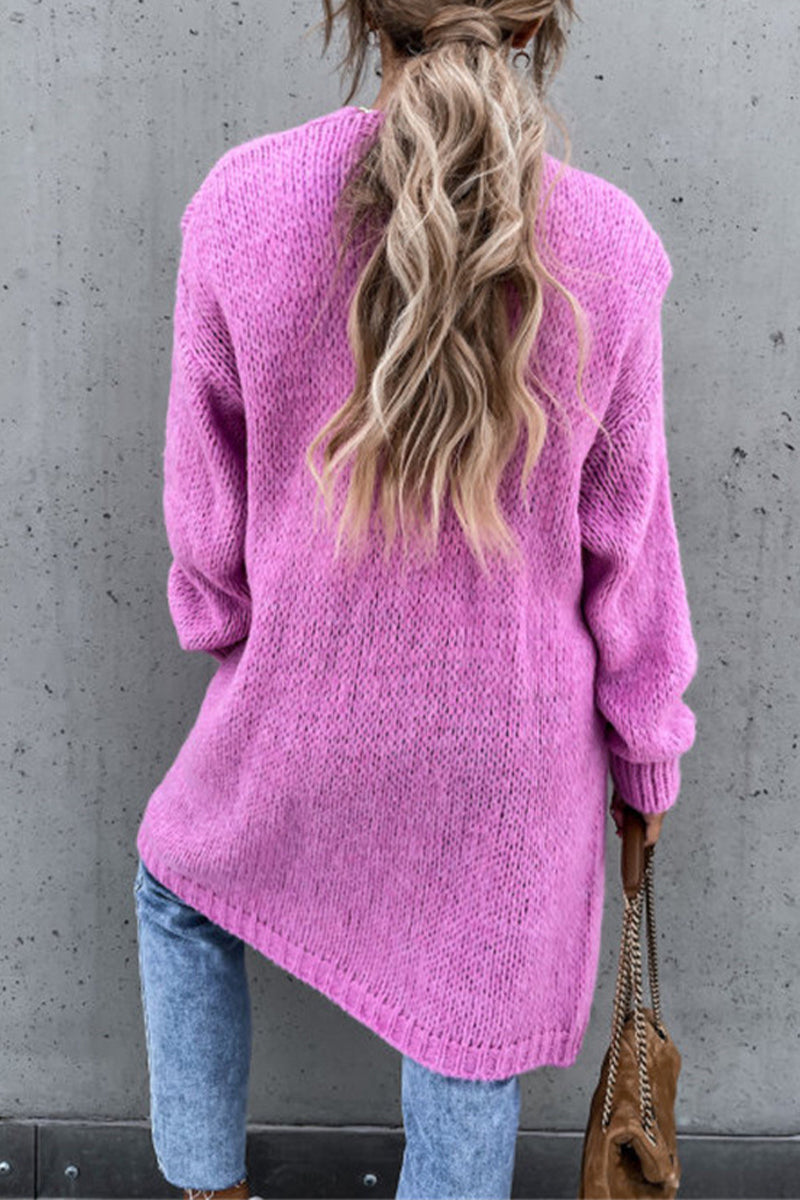 Patchwork V Neck Cardigans(4 Colors)