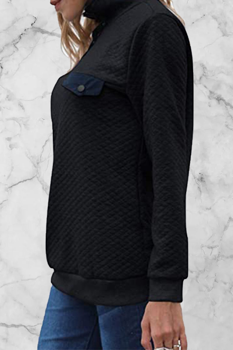 Patchwork Turtleneck Hoodies(7 Colors)