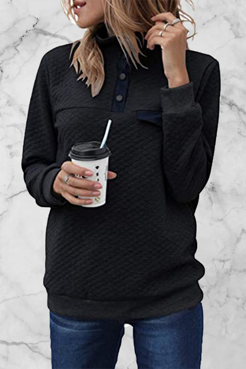 Patchwork Turtleneck Hoodies(7 Colors)
