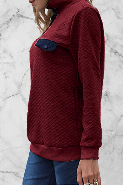 Patchwork Turtleneck Hoodies(7 Colors)