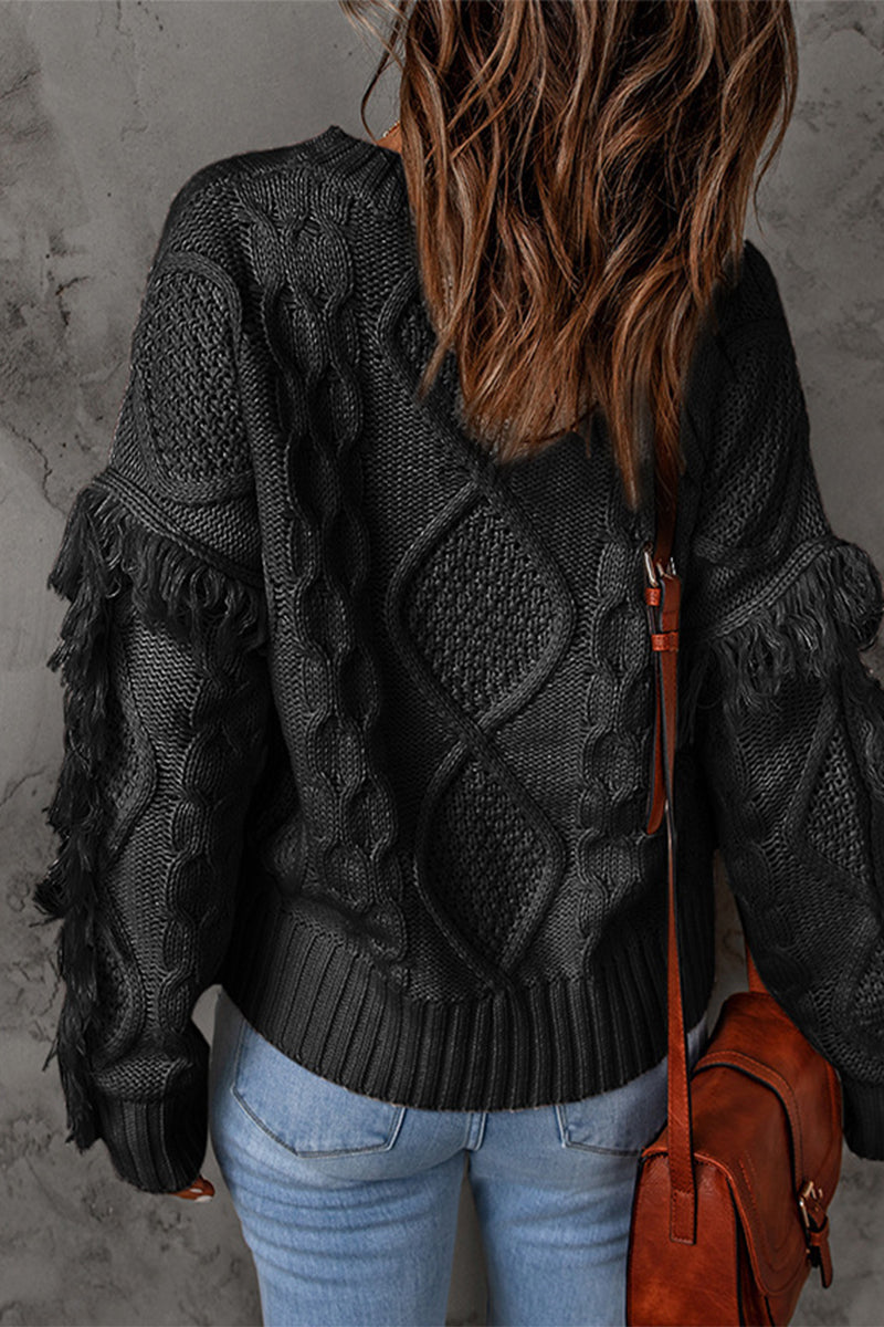 Sweet Tassel O Neck Sweaters(8 Colors)
