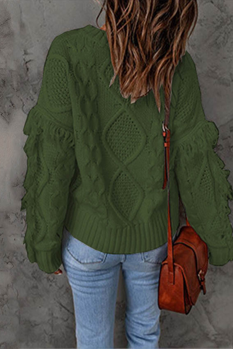 Sweet Tassel O Neck Sweaters(8 Colors)