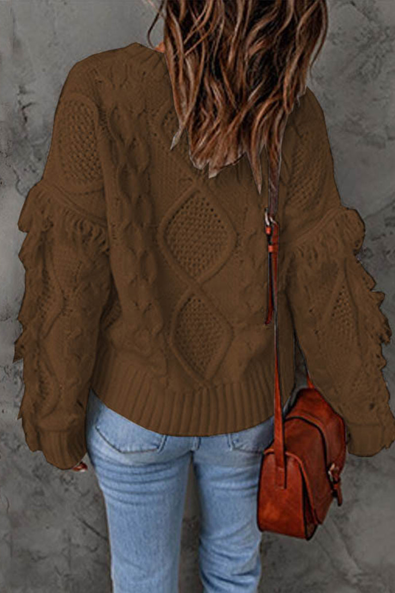 Sweet Tassel O Neck Sweaters(8 Colors)