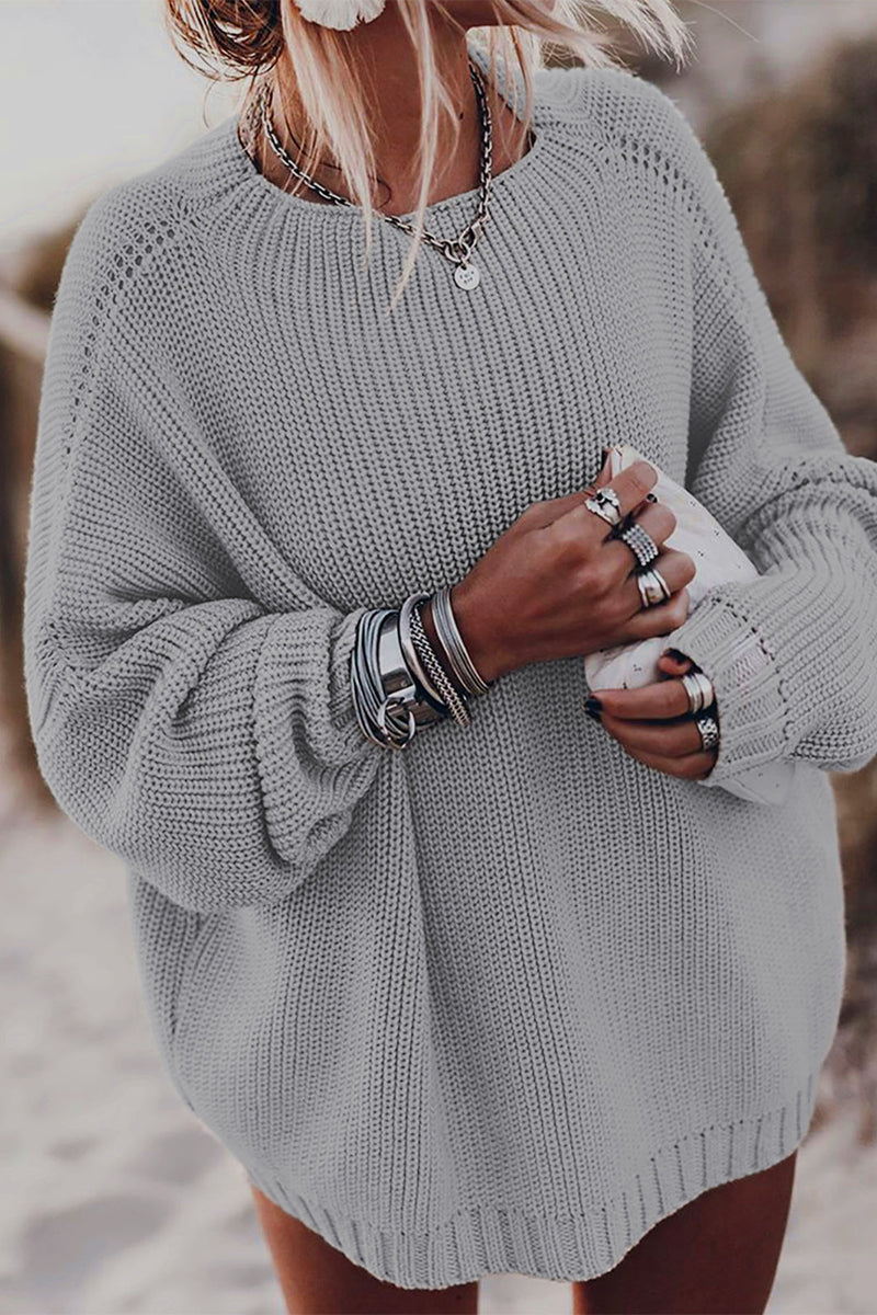 Street Color O Neck Sweaters(6 Colors)