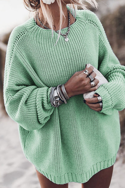 Street Color O Neck Sweaters(6 Colors)