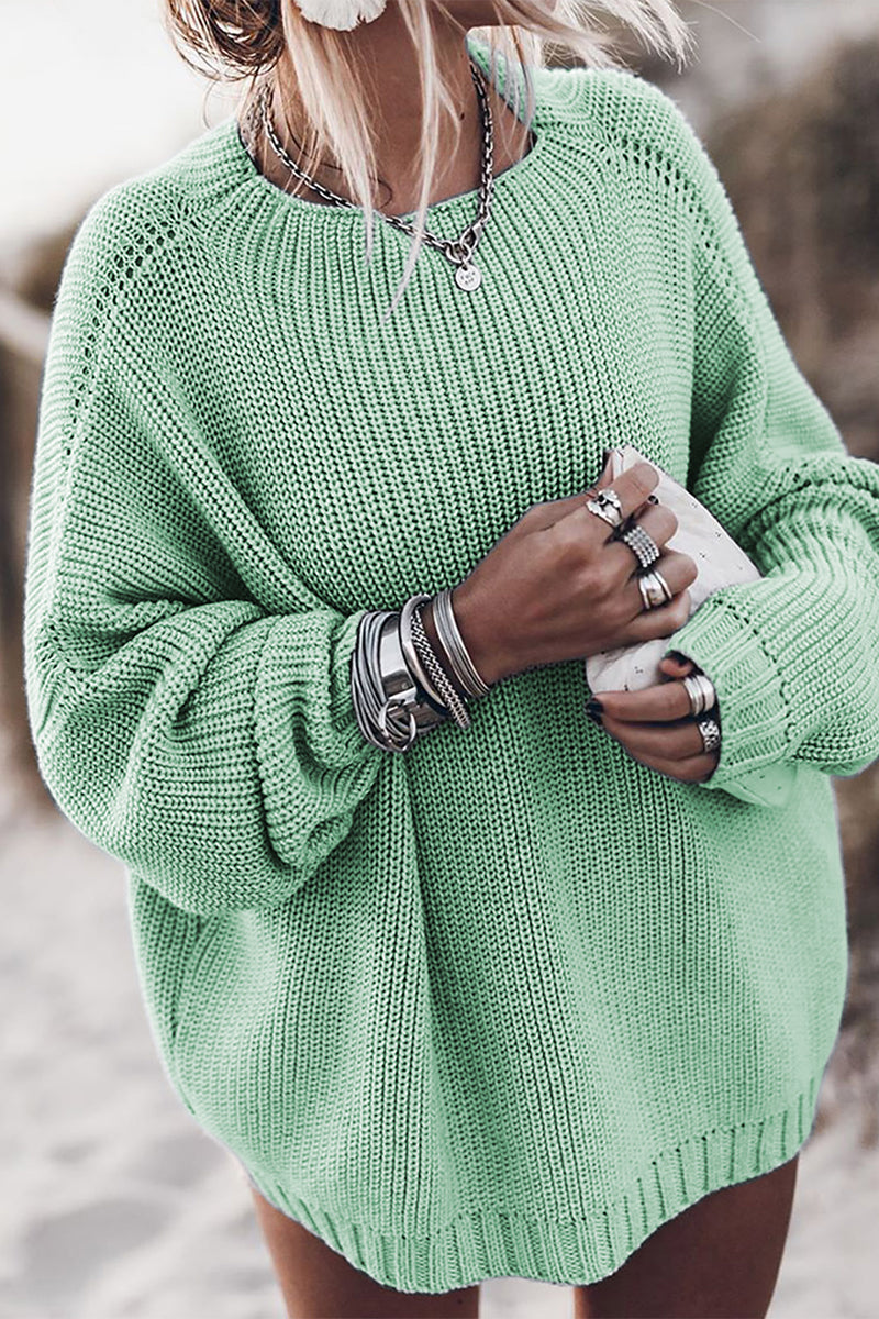 Street Color O Neck Sweaters(6 Colors)