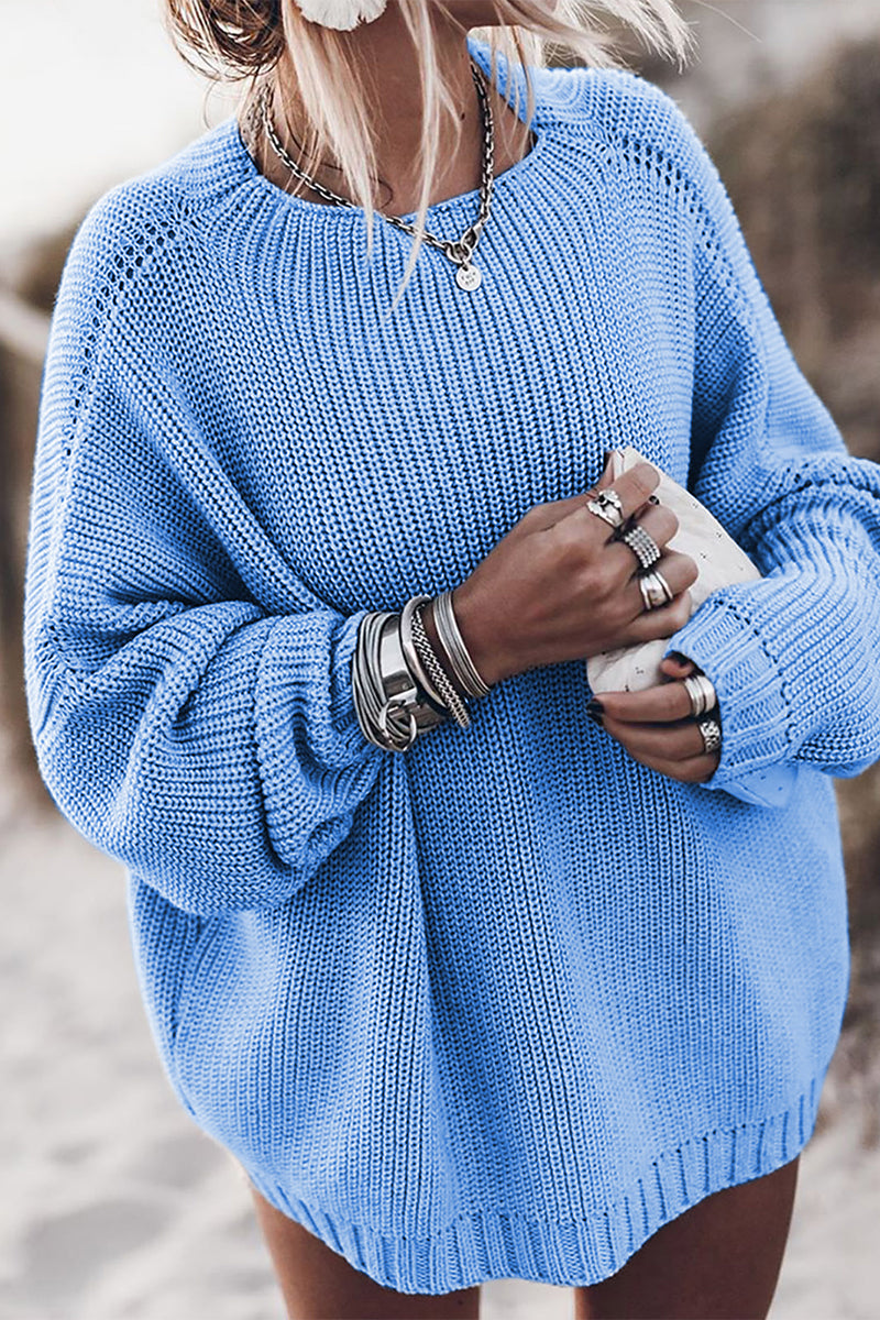 Street Color O Neck Sweaters(6 Colors)