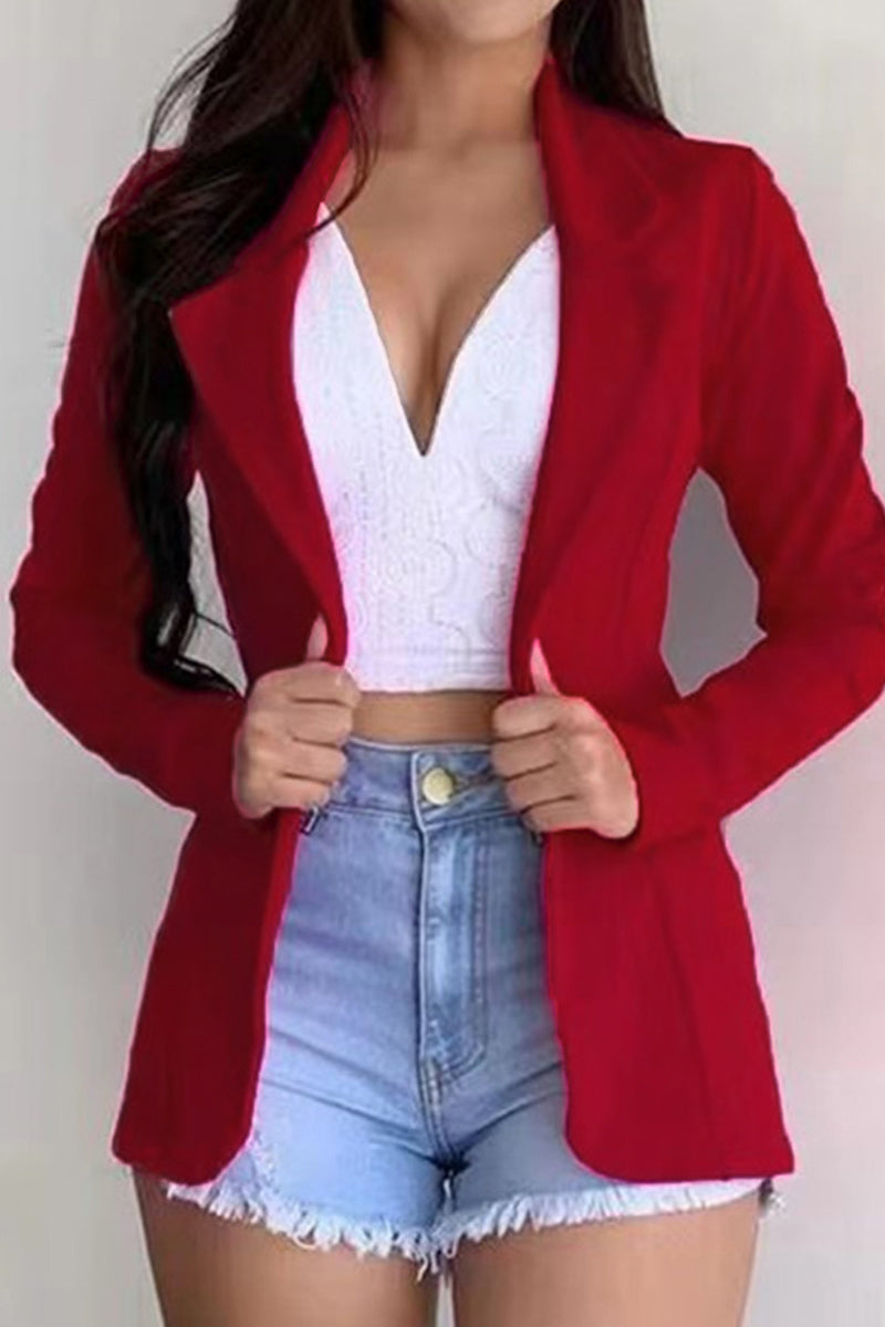 Cardigan Turndown Collar Outerwear