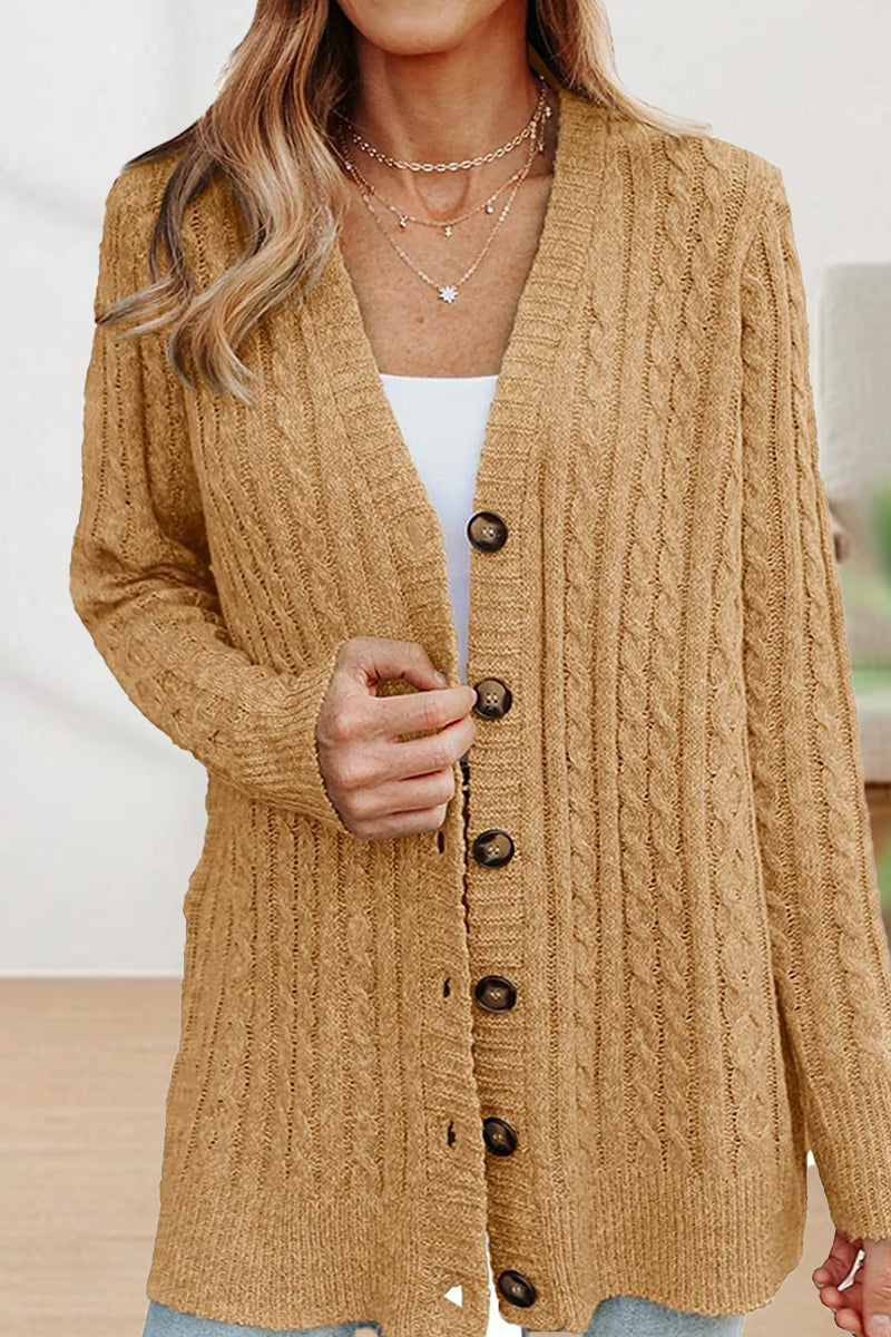 Buttons V Neck Cardigans(5 Colors)