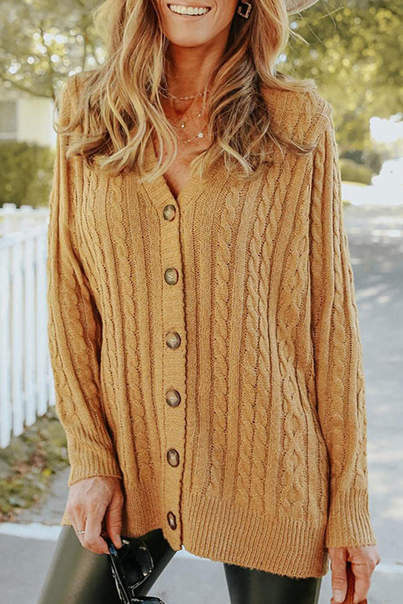 Buttons V Neck Cardigans(5 Colors)
