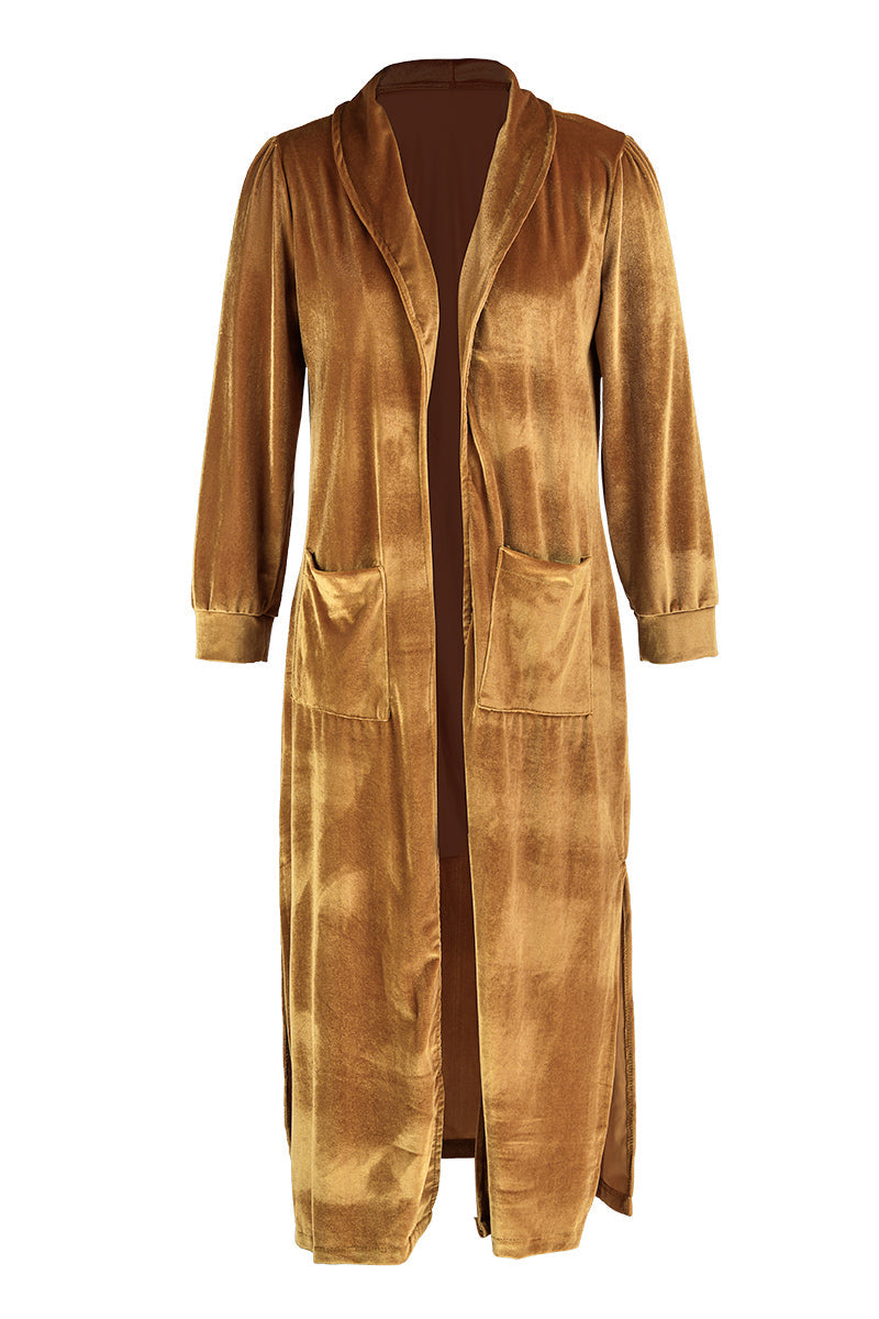 Patchwork Cardigan Collar Outerwear(7 Colors)
