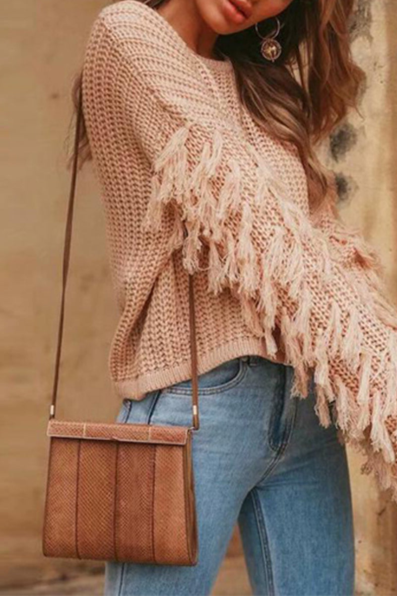 Tassel O Neck Sweaters(4 Colors)