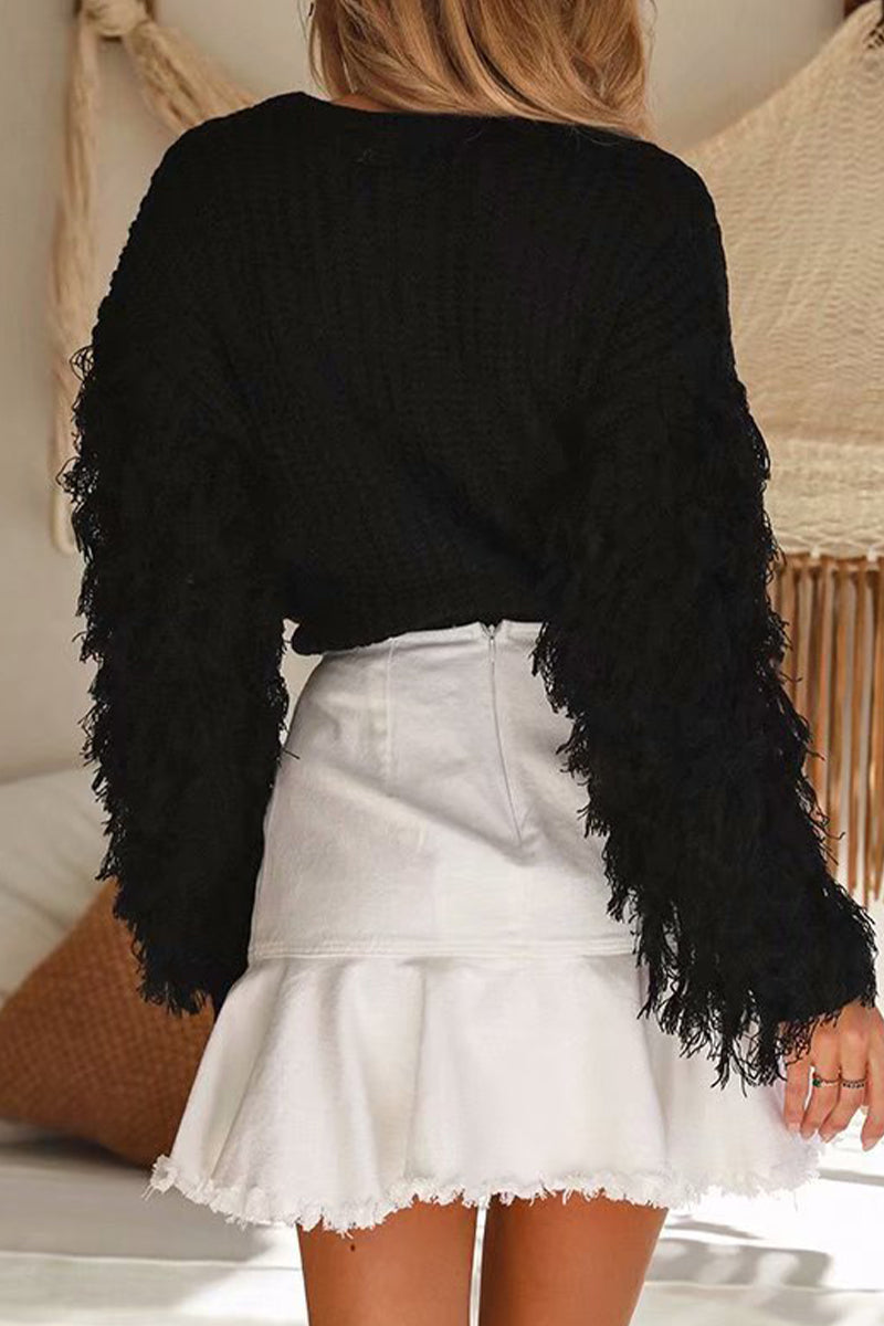 Tassel O Neck Sweaters(4 Colors)