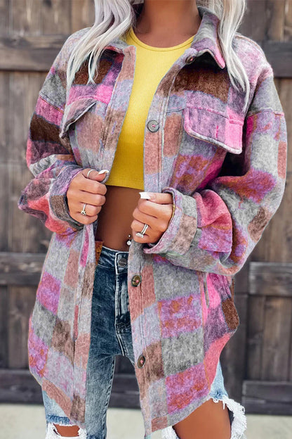 Street Print Printing Turndown Collar Blouses(3 Colors)