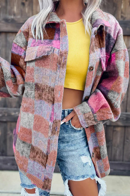 Street Print Printing Turndown Collar Blouses(3 Colors)