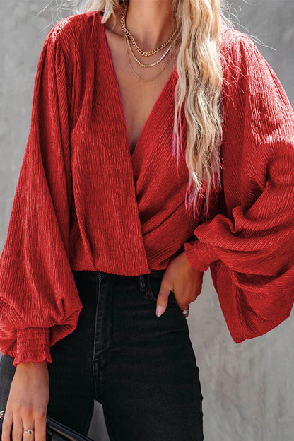 Sweet Color V Neck Blouses(3 Colors)