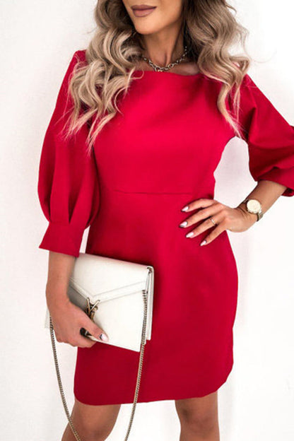 College With Bow O Neck Pencil Skirt Dresses(3 Colors)