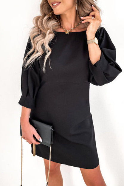 College With Bow O Neck Pencil Skirt Dresses(3 Colors)