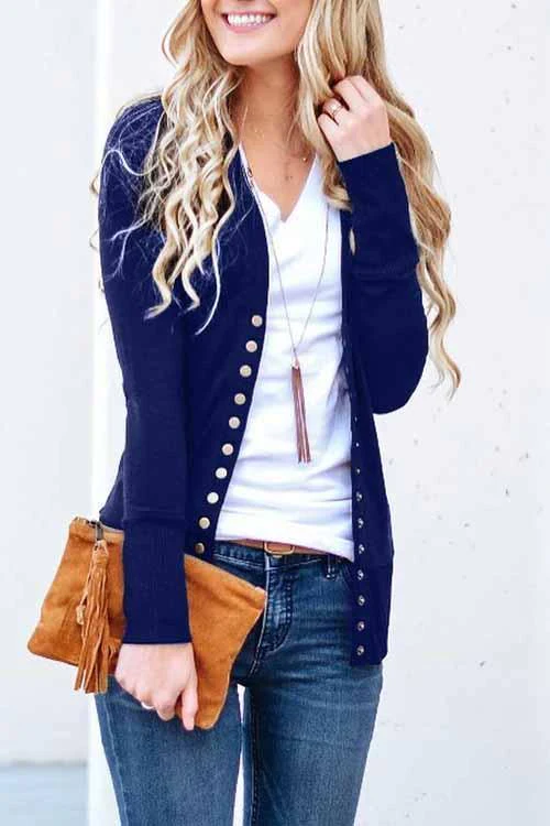Buttons Color Cardigan(9 Colors)