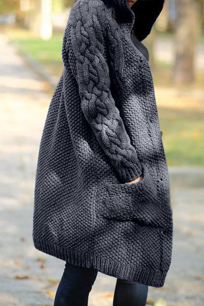 Pocket Hooded Collar Cardigans(8 Colors)