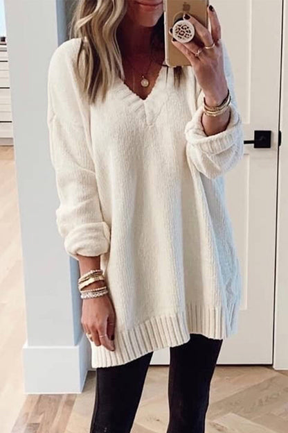 Color V Neck Sweaters(5 Colors)