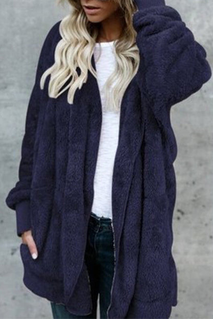 Work Patchwork Cardigan Collar Outerwear