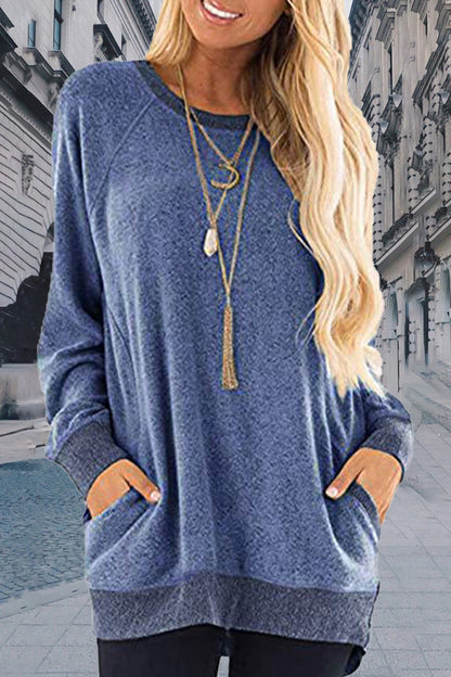 Contrast O Neck Hoodies(11 Colors)