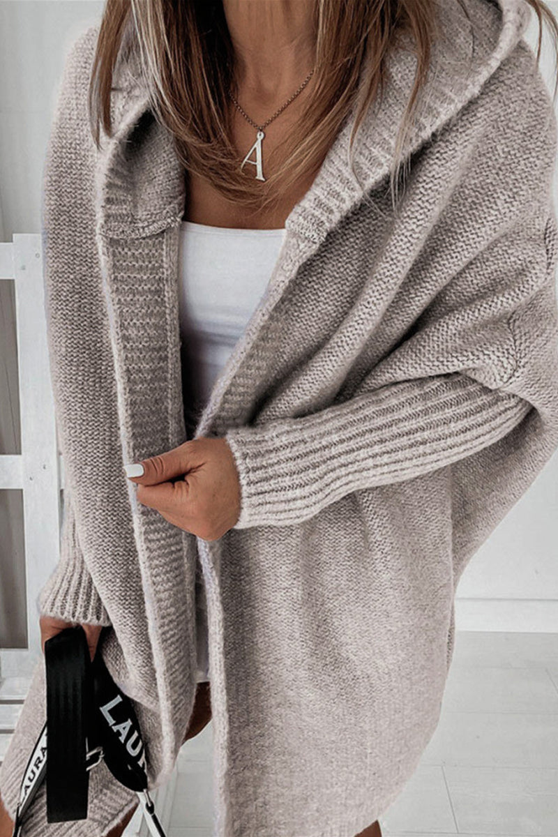 Street Asymmetrical Color Hooded Collar Cardigans(15 Colors)