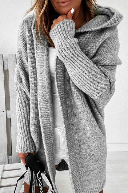 Street Asymmetrical Color Hooded Collar Cardigans(15 Colors)