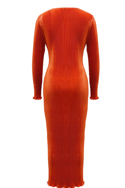 Patchwork O Neck Pencil Skirt Dresses