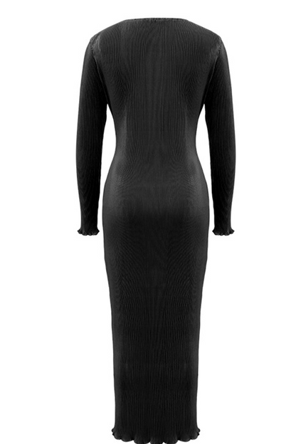 Patchwork O Neck Pencil Skirt Dresses