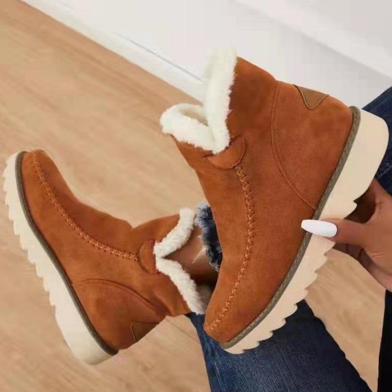 Patchwork Color Keep Warm Comfortable Shoes