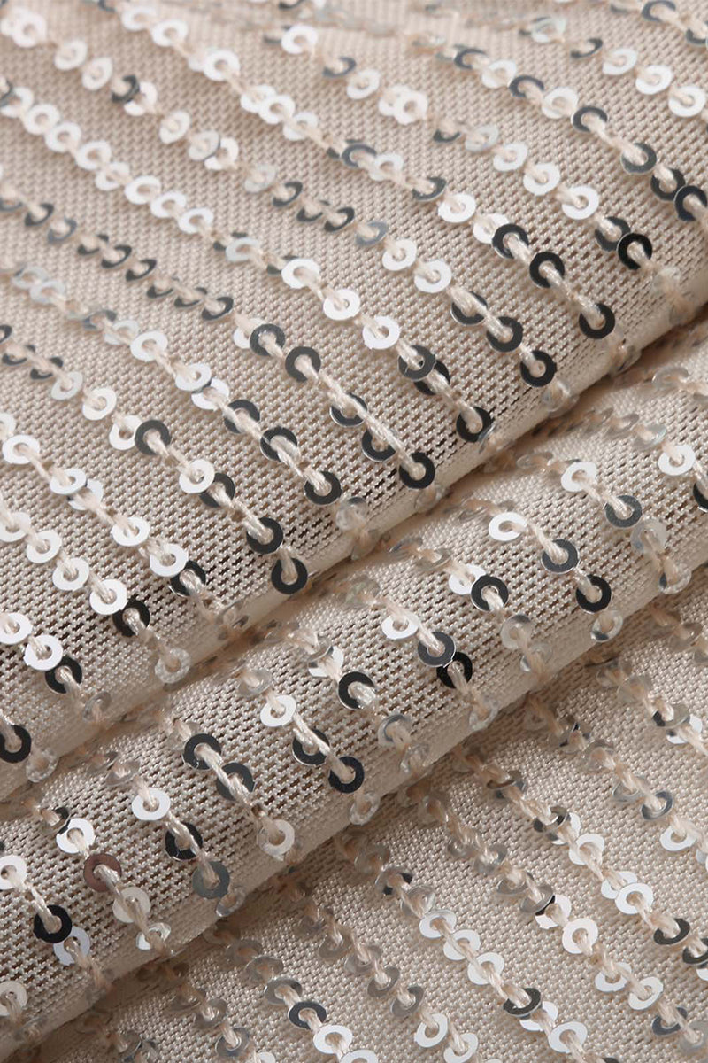 Sequins Oblique Collar One Step Skirt Dresses(5 Colors)