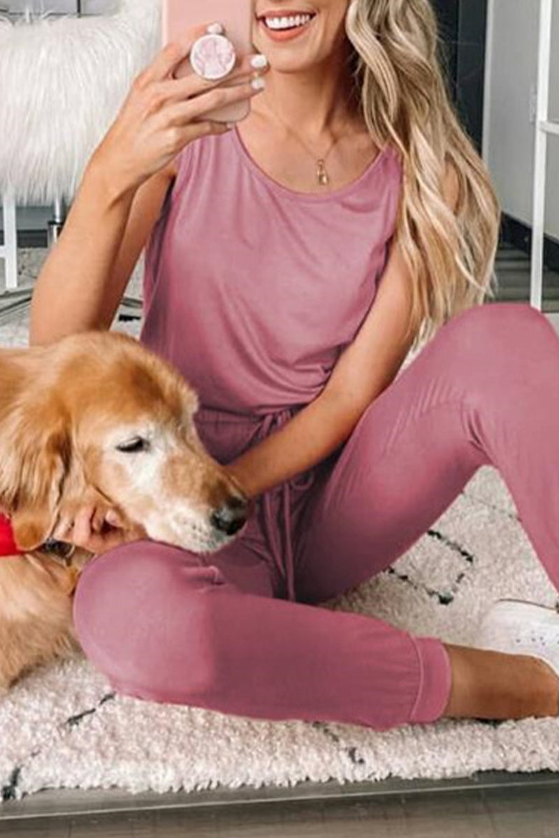 Frenulum U Neck Jumpsuits(4 Colors)