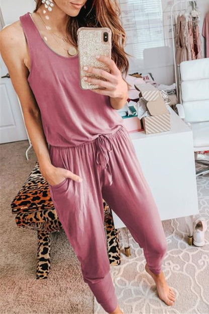 Frenulum U Neck Jumpsuits(4 Colors)